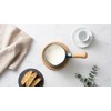 Fuji Enamel Paint Finish Milk Pan Smoke Blue 12cm Solid