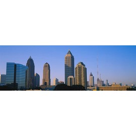 Walls 360 Peel & Stick City Skyline Wall Mural: Skyline Atlanta, Georgia, USA (36 in x 12 in)