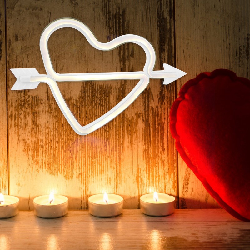Adorable Heart shape LED Light Decorative Wall Hanging Lamp for