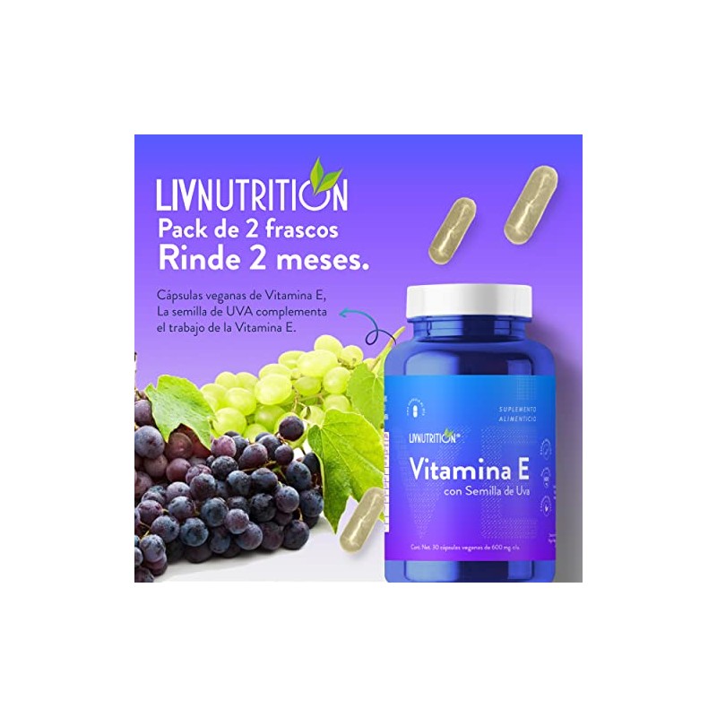 LIV NUTRITION | Vitamina E 600 Mg Con Semilla De