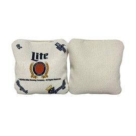 Reynolds Cornhole Bags - Miller LITE - Traditional - ACL Pro Approved - Set of 4 (Pro Advantage, White)