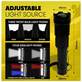 Rechargeable Flashlights High Lumens, 20,000 Lumens, Super Bright Tactical LED Flashlight with 7 Modes, IPX7 Waterproof, Powerful Handheld Flashlight for Camping, Hiking, Home Emergencies