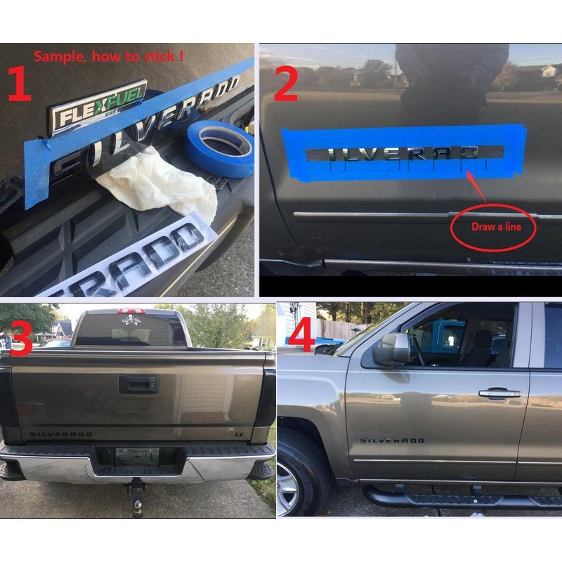 Yoaoo 3Pack OEM Chrome Cheyenne Nameplates Emblems Badge Compatible with