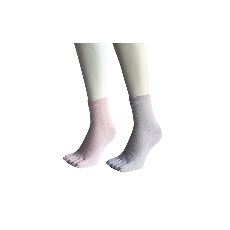 [Mode Select] Women's 5 Toe Socks, Anti-slip, Top Thread, 100%