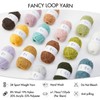 Pretty Jolly 4 Skeins Fancy Loop Yarn Soft Yarn with