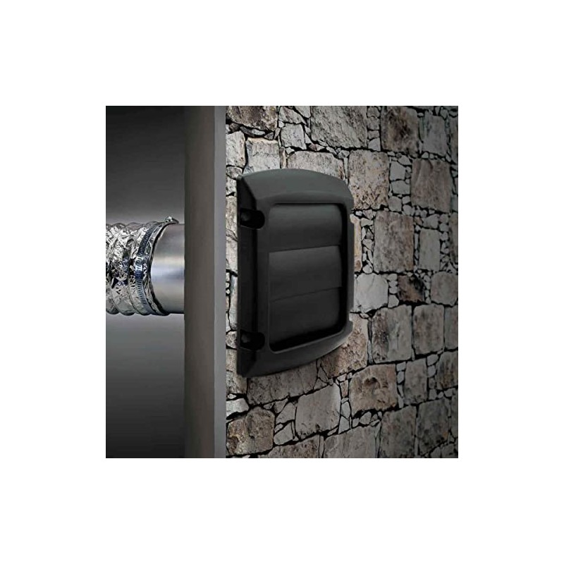 BLH4BLKZW6 4" for Dundas Jafine Dryer Vent Louvered Black Kit