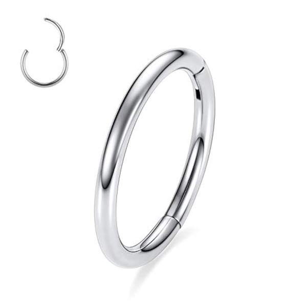 Conch Hoop Ring Hinged Segmet Clicker Seamless Nose Rings Hoops