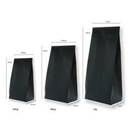 Bolsa Fuelles Laminada Negra Lamitec 100pz 39cm Café Semillas Alimentos                                                                               