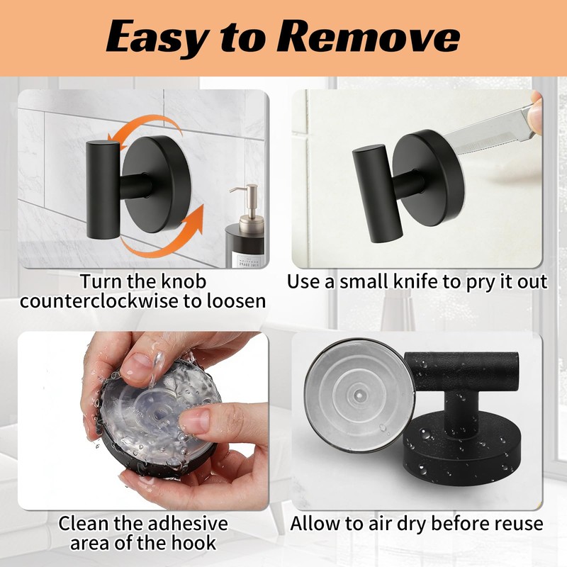 Suction Cup Hooks,10LB Max Capacity Adhesive Hooks,only for Smooth Surface