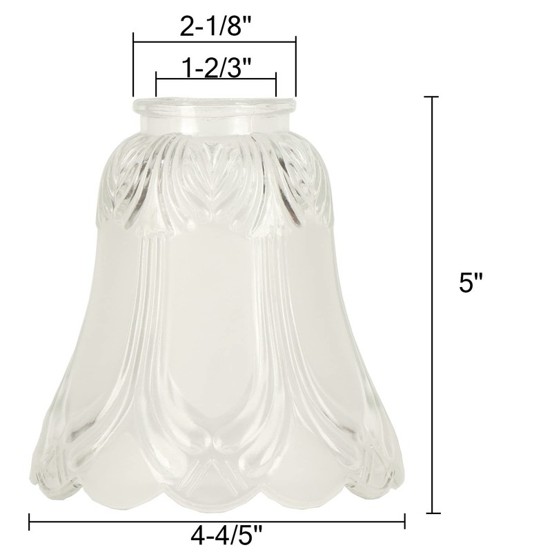 YELOKIE Set of 4 Premium Clear & Frosted Ceiling Fans
