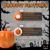 Thanksgiving Starry Night LED Pumpkin Lights, Decorative Timer Illuminated Resin