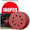 Faoyoon Sanding Disc 5 Inch 8 Hole, 100 Pcs Orbital