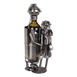 Out of the Blue 71/3184 Metal Bottle Holder Love Couple I Approx. 29 x 20 cm Ideal as Decoration and Gift Packaging