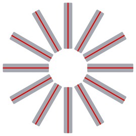 12 Pieces Guided Reading Strips,Red Colored Overlay Highlight Bookmarks, Dyslexia Reading Aids for Kids, Teachers