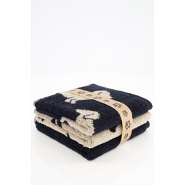 Cawö Home Soap Cloths We Love Dogs Mix 6249 Black/Beige - 93 30 x 30 cm