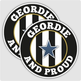 Pack of 2 Geordie & Proud Vinyl Stickers Toon Army North East Car Van Truck Lorry