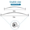 Adjustable Chrome Curved Shower Curtain Rod, 42-72 Inches Shower Curtain