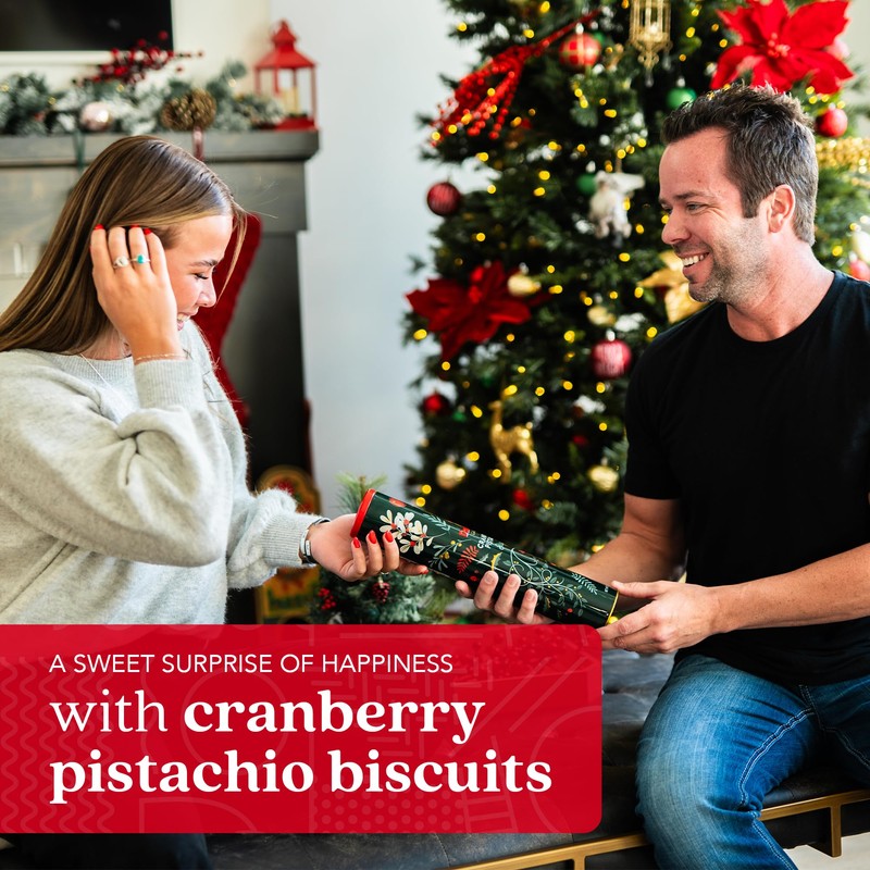 David's Cookies Cranberry Pistachio Biscuits 2-Pack - Gourmet Snacks &