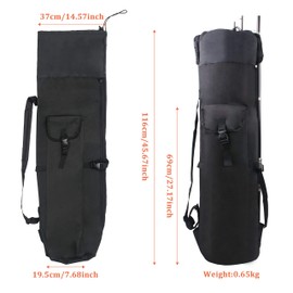 JOGFFDE Fishing Pole Rod Holder Bags, Fishing Organizer Case Carrier Reel Pole Storage Bags Waterproof Fishing Gear Organizer Travel Carry Bags
