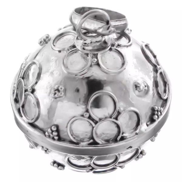 FifiRose 925 Silver 18mm Harmony Ball Chime Round Bali Handmade
