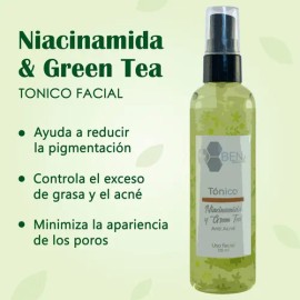 Tónico Facial Bena Niacinamida y Té Verde 125ml Antiacné e Hidratante