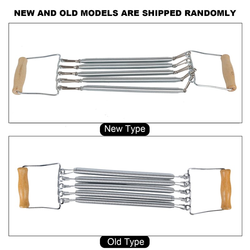 Chest Developer, Spring Chest Expander, Wooden Handle Removable Spring Chest