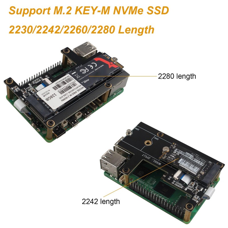 ZDE ZP517A PCIe to M.2 Key M NVMe SSD Shield
