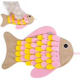 LATRAT Schnupperteppich Schnüffelmatte für Katzen, Katzenspielzeug Schnüffelteppich Schnüffeldecke, Langsame Zuführung Leckerli, Interaktives Spielzeug für Katze