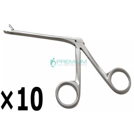 PREMIUM INSTRUMENTS 10 Pcs Alligator Forceps Shaft 3.1" Working End 3mm Ear Surgical Tools