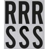 Hillman 3" Black and Silver Reflective Adhesive Letter Pack