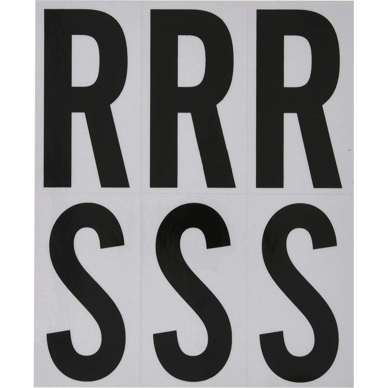 Hillman 3" Black and Silver Reflective Adhesive Letter Pack