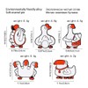 TILEZE Cute Cartoon White Goose Enamel Pins Fun Goose Dance