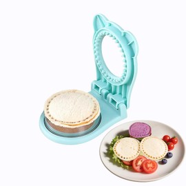 Sandwich Cutter and Sealer - Crustless Sandwich Maker & Cookie Cutters for Kids - Perfect for PB&J, Lunch Box, Bento Box, Bread, Pies, Pancakes (Light Blue)