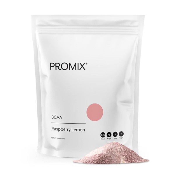 Promix BCAA Post-Workout Energy Powder, Raspberry Lemon - Plant-Based Branched Chain Amino Acids Supports Lean Muscle Growth, Recovery, Endurance & Reduces Soreness - Zero Fat, Sugar & Carbs