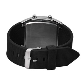 Fashion Watches Schöne Uhren, Herren Sportwagen RPM blau&weiße LED-Drehzahl Armbanduhr (Farbe : Schwarz)