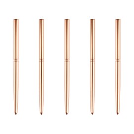 Tabanzhe Nail Art Brushes-5PCS Size 7/9/11/15/25mm Nail Detail Liner Brushe Set Painting Nail Art Pen Fine Drawing Nail Dotting Tool for DIY Long Lines Striping Thin Details(Gold)