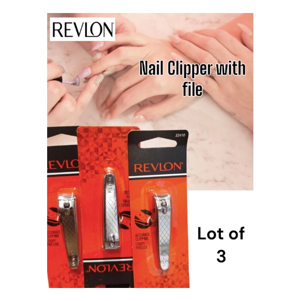 REVLON NAIL CLIP with FILE -LOT OF 3 - 32410