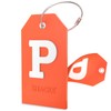 Initial Luggage Tag with Full Privacy Cover and Stainless Steel