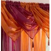 Supplied by Maple Textiles Luxury Voile Tasselled Swag in Maroon,