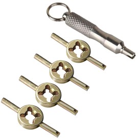 5 Pcs Tire Valve Removal Tool Kit, Valve Core Removal Tool for Car Tire Valve Stem Puller Tools Set Valve Core Remover Tire Repair Stem Tool Deflating Screw Driver Tool Key Chain Design