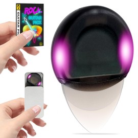 Stage Pro LED Glow Guitar Pick 0.6mm - Auto Light in Darkness for Live Band/Solo Premium Single Pick with Case - Acoustic Electric Bass(Rose Red)