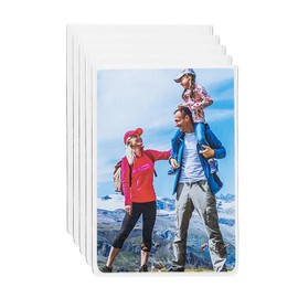 sourcing map 2.5 x 3.5 Inch Magnetic Picture Frames for Refrigerator, White, 5 Packs