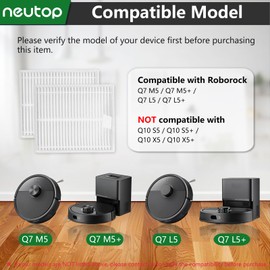 Neutop HEPA Filters Compatible with Roborock Q7 M5+/L5+/M5/L5, 8-Pack