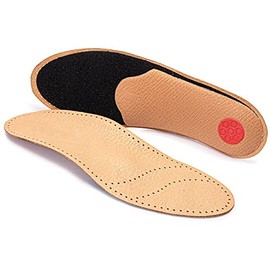 Leather Shoe Insoles with Orthotic Footbed I Insoles with Arch Support and Heel Cushion for Men and Women (UK 5/38 EU)