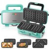 FOHERE Waffle Maker 3 in 1 Sandwich Maker 1200W Panini