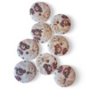 KnitForLess Wooden Teddy Bear Buttons, 15mm, 2 Hole, Baby Craft
