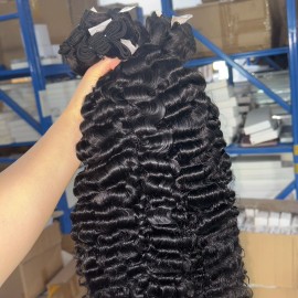 Wholesale Raw Vietnamese Burmese Curly Cambodian Human Raw Hair Curly Cambodian Hairstyle: burmese curly, color: NATUTAL BLACK, Stretched Length: 24"