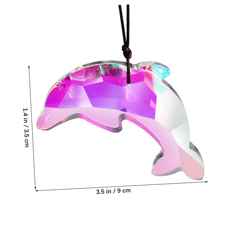 Operitacx Dolphin Hanging Sun Catcher Charm Crystal Pendant for Ocean
