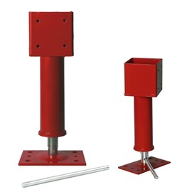 4x4 Screw Jack, Adjustable House Floor Jacks for Leveling, 14.5" - 18.5" Height Adjust Range, Heavy Duty Jack Post Crawlspace Basement Shore Beams Screw Jacks, 24000 lbs Max Load Capacity, 2 Pack