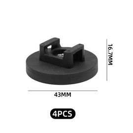 NIYATA Pack of 4 Magnetic Cable Ties, 43 mm Cable Organiser, Magnetic Cable Holder, Magnetic Clips Cable for Car, Office and Home